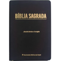 BÍBLIA SAGRADA ARC, LETRA GIGANTE, COM PALAVRAS DE JESUS DESTACADAS, COM MAPA, CAPA COURO SINTÉTICO PRETA