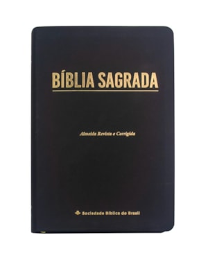 BÍBLIA SAGRADA ARC, LETRA GIGANTE, COM PALAVRAS DE JESUS DESTACADAS, COM MAPA, CAPA COURO SINTÉTICO PRETA