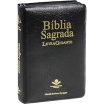 BÍBLIA SAGRADA ARC, LETRA GIGANTE, COM PALAVRAS DE JESUS DESTACADAS, COM ZÍPER, CAPA COURO SINTÉTICO PRETA: ALMEIDA REVISTA E CORRIGIDA (ARC)