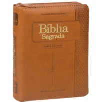 BÍBLIA SAGRADA ARC, LETRA GRANDE, COM ÍNDICE, COM ZÍPER, CAPA COURO SINTÉTICO MARROM: ALMEIDA REVISTA E CORRIGIDA (ARC)