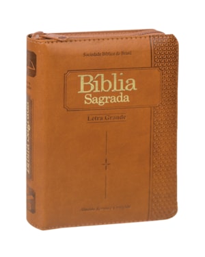 BÍBLIA SAGRADA ARC, LETRA GRANDE, COM ÍNDICE, COM ZÍPER, CAPA COURO SINTÉTICO MARROM: ALMEIDA REVISTA E CORRIGIDA (ARC)