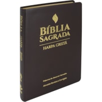 BÍBLIA SAGRADA ARC, LETRA GRANDE, COM PALAVRAS DE JESUS DESTACADAS, COM HARPA CRISTÃ, CAPA COURO SINTÉTICO MARROM: ALMEIDA REVISTA E CORRIGIDA (ARC)