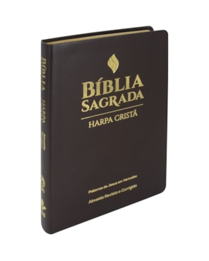 BÍBLIA SAGRADA ARC, LETRA GRANDE, COM PALAVRAS DE JESUS DESTACADAS, COM HARPA CRISTÃ, CAPA COURO SINTÉTICO MARROM: ALMEIDA REVISTA E CORRIGIDA (ARC)