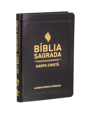 BÍBLIA SAGRADA ARC, LETRA REGULAR, COM HARPA CRISTÃ, CAPA COURO SINTÉTICO PRETA: ALMEIDA REVISTA E CORRIGIDA (ARC)
