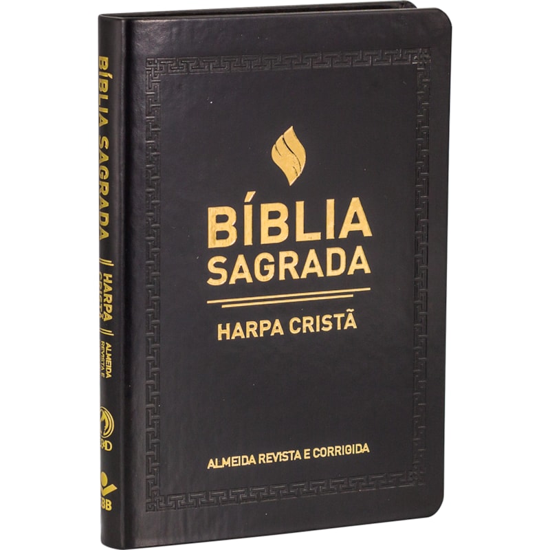 BÍBLIA SAGRADA ARC, LETRA REGULAR, COM HARPA CRISTÃ, CAPA COURO SINTÉTICO PRETA: ALMEIDA REVISTA E CORRIGIDA (ARC)