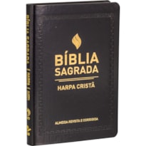 BÍBLIA SAGRADA ARC, LETRA REGULAR, COM HARPA CRISTÃ, COM MAPA, CAPA COURO SINTÉTICO PRETA: ALMEIDA REVISTA E CORRIGIDA (ARC)