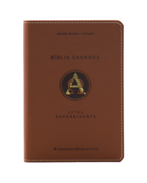 BÍBLIA SAGRADA ARC, LETRA SUPERGIGANTE, COM PALAVRAS DE JESUS DESTACADAS, CAPA COURO SINTÉTICO MARROM: ALMEIDA REVISTA E CORRIGIDA (ARC)