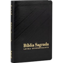 BÍBLIA SAGRADA ARC, LETRA SUPERGIGANTE, COM PALAVRAS DE JESUS DESTACADAS, COM ÍNDICE, COM ZÍPER, CAPA COURO SINTÉTICO PRETA: ALMEIDA REVISTA E CORRIGIDA (ARC)