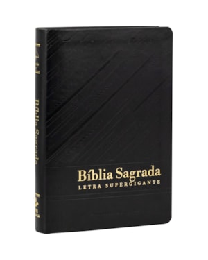 BÍBLIA SAGRADA ARC, LETRA SUPERGIGANTE, COM PALAVRAS DE JESUS DESTACADAS, COM ÍNDICE, COM ZÍPER, CAPA COURO SINTÉTICO PRETA: ALMEIDA REVISTA E CORRIGIDA (ARC)
