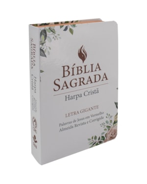 BÍBLIA SAGRADA ARC PARA MULHER, LETRA GIGANTE, COM PALAVRAS DE JESUS DESTACADAS, COM HARPA CRISTÃ, COM MAPA, CAPA SEMI FLEXÍVEL BRANCA: ALMEIDA REVISTA E CORRIGIDA (ARC)
