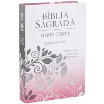 BÍBLIA SAGRADA ARC PARA MULHER, LETRA GIGANTE, COM PALAVRAS DE JESUS DESTACADAS, COM HARPA CRISTÃ, COM MAPA, CAPA SEMI FLEXÍVEL ILUSTRADA: BRANCA RAMO: ALMEIDA REVISTA E CORRIGIDA (ARC)