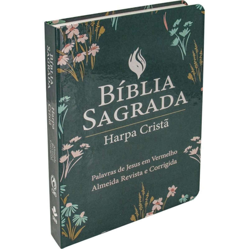 BÍBLIA SAGRADA ARC PARA MULHER, LETRA GRANDE, COM PALAVRAS DE JESUS DESTACADAS, COM HARPA CRISTÃ, CAPA SEMI FLEXÍVEL VERDE: ALMEIDA REVISTA E CORRIGIDA (ARC)