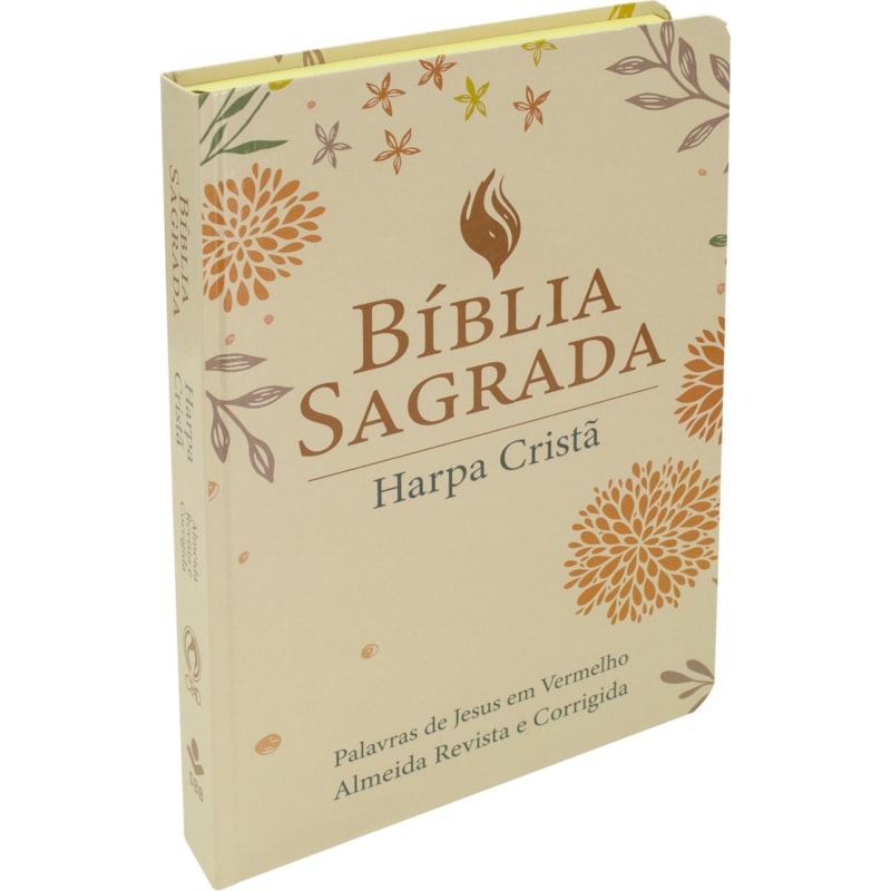 BÍBLIA SAGRADA ARC PARA MULHER, LETRA GRANDE, COM PALAVRAS DE JESUS DESTACADAS, COM HARPA CRISTÃ, CAPA SEMI FLEXÍVEL LARANJA: ALMEIDA REVISTA E CORRIGIDA (ARC)