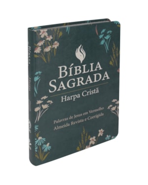 BÍBLIA SAGRADA ARC PARA MULHER, LETRA GRANDE, COM PALAVRAS DE JESUS DESTACADAS, COM HARPA CRISTÃ, CAPA COURO SINTÉTICO VERDE: ALMEIDA REVISTA E CORRIGIDA (ARC)