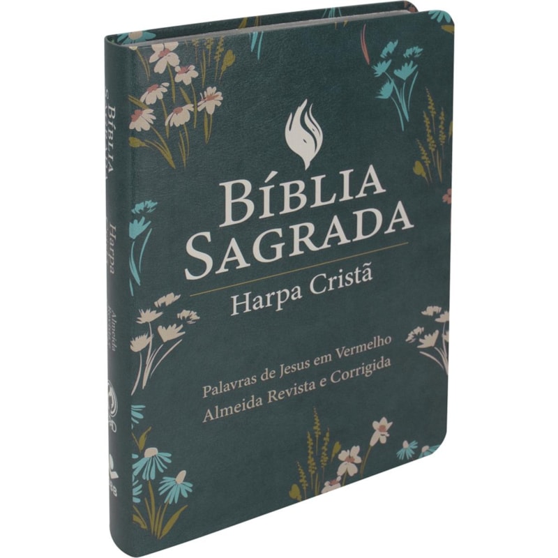 BÍBLIA SAGRADA ARC PARA MULHER, LETRA GRANDE, COM PALAVRAS DE JESUS DESTACADAS, COM HARPA CRISTÃ, CAPA COURO SINTÉTICO VERDE: ALMEIDA REVISTA E CORRIGIDA (ARC)