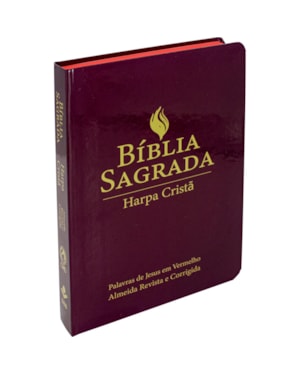 BÍBLIA SAGRADA ARC PARA MULHER, LETRA GRANDE, COM PALAVRAS DE JESUS DESTACADAS, COM HARPA CRISTÃ, COM MAPA, TAMANHO GRANDE, CAPA SEMI FLEXÍVEL VINHO: ALMEIDA REVISTA E CORRIGIDA (ARC)