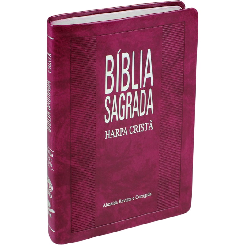 BÍBLIA SAGRADA ARC PARA MULHER, LETRA REGULAR, COM HARPA CRISTÃ, CAPA COURO SINTÉTICO ILUSTRADA: ROSA: ALMEIDA REVISTA E CORRIGIDA (ARC)