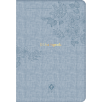 Bíblia Sagrada | Capa Couro Luxo Azul | Feminina: Bíblia Premium | Com notas de rodapé