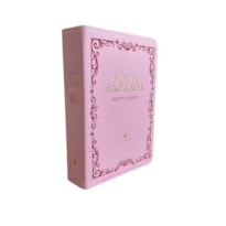 BÍBLIA SAGRADA - CAPA COURO ROSA