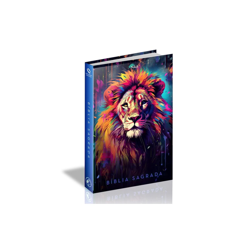 BIBLIA SAGRADA CAPA DURA COLORIDA LEÃO ETERNO PARA JOVENS E ADOLESCENTES NAA NOVA ALMEIDA ATUALIZADA LINGUAGEM ATUAL SBB