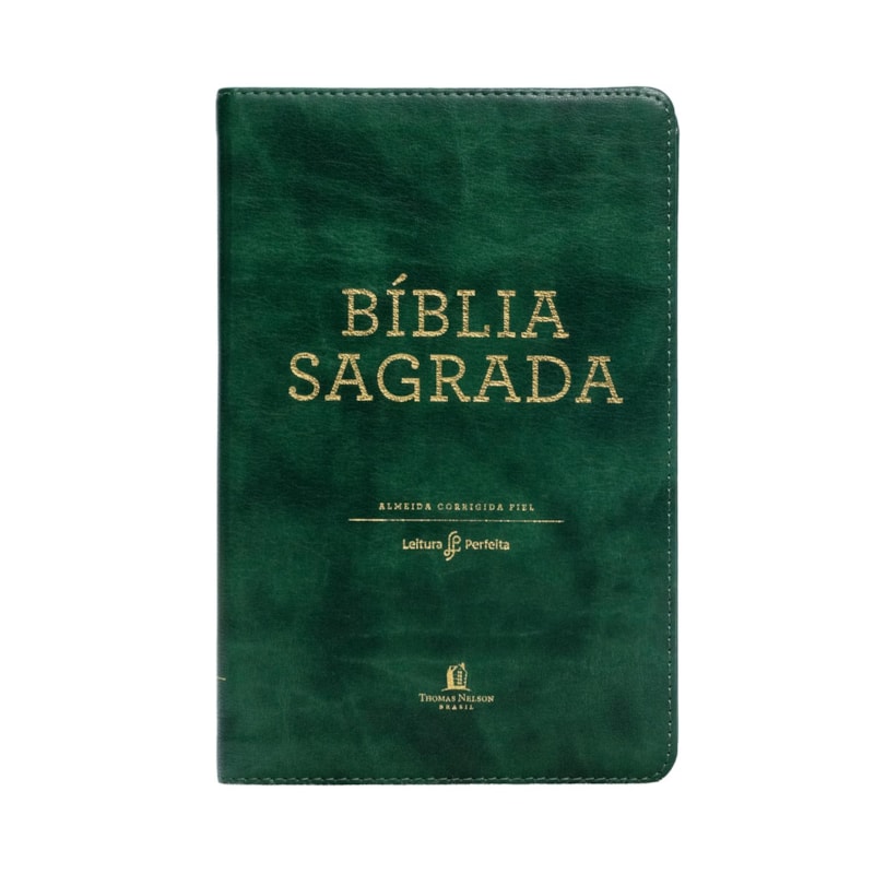 BÍBLIA SAGRADA CAPA LUXO VERDE, LEITURA PERFEITA, ALMEIDA CORRIGIDA FIEL