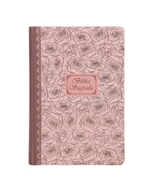 BÍBLIA SAGRADA CATÓLICA NTLH, ROSAS, CAPA DURA ROSA COM LOMBADA EM TECIDO, LEITURA PERFEITA
