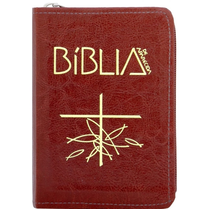 BIBLIA SAGRADA DE APARECIDA - BOLSO ZIPER BORDO