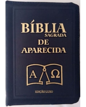 BIBLIA SAGRADA DE APARECIDA - LUXO ZIPER AZUL - 1ª