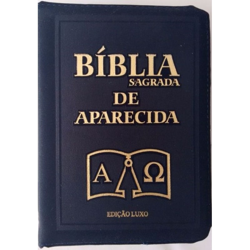BIBLIA SAGRADA DE APARECIDA - LUXO ZIPER AZUL - 1ª