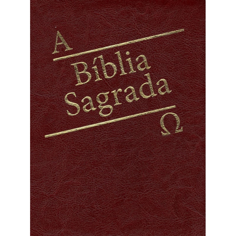 Biblia sagrada dourada bordo