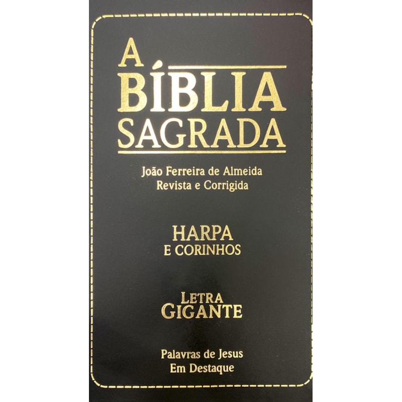 B&#237;blia sagrada evang&#233;lica preta: com harpa e corinhos/ letra gigante/ palavras de jesus em vermelho