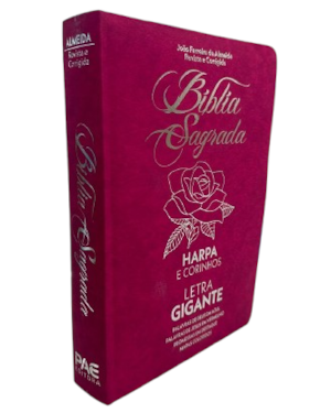 Bíblia Sagrada Evangélica Rosa: Harpa e Corinhos - Full Collor
