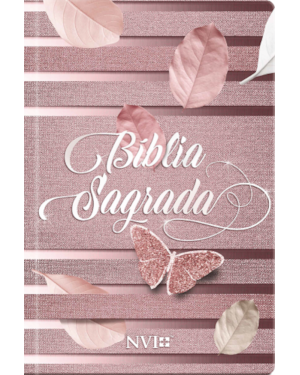 Bíblia Sagrada Feminina | Rosa Borboletas | Capa Dura: Muito prática e bonita - Com as palavras de Jesus em vermelho