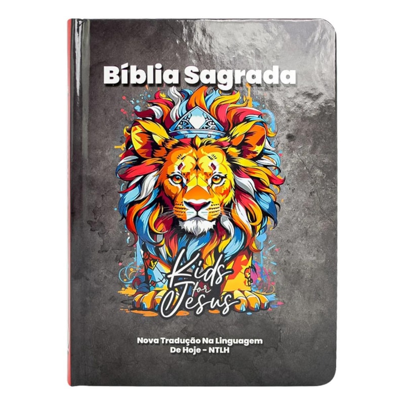 BÍBLIA SAGRADA INTANTIL NTLH - CAPA DURA LEÃO CINZA