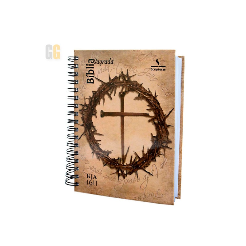 BÍBLIA SAGRADA KING JAMES - CAPA COROA BEGE