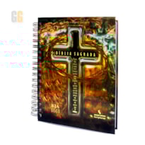 BÍBLIA SAGRADA KING JAMES - CAPA CRUZ DE METAL
