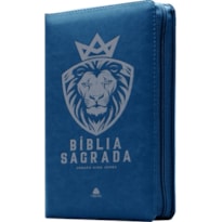 Bíblia Sagrada King James com zíper - Azul: Versão King James - BKJ