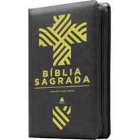 Bíblia Sagrada King James com zíper - Preta: Versão King James - BKJ