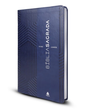 Bíblia Sagrada King James - ULTRAFINA SLIM - Azul: capa luxo
