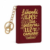 Bíblia sagrada - Lâmpada para os meus pés - Livro com Chaveiro - Capa dura - Book Charm