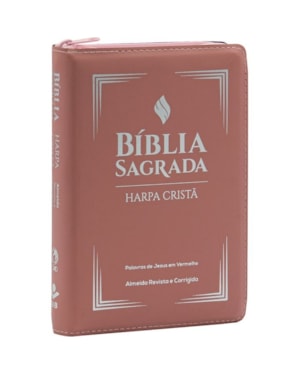 BÍBLIA SAGRADA LETRA GRANDE, EDIÇÃO COM LETRAS VERMELHAS E HARPA CRISTÃ