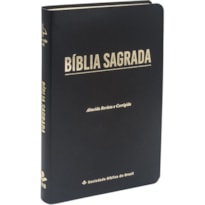 BÍBLIA SAGRADA - LINHA OURO | SBB | CAPA DURA ILUSTRADA, PRETA: ALMEIDA REVISTA E CORRIGIDA (ARC)