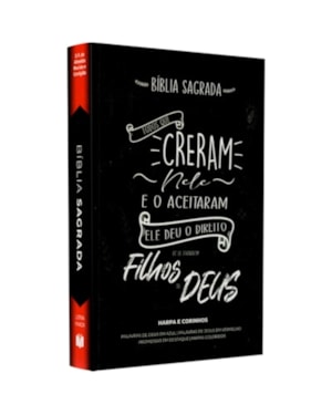 BÍBLIA SAGRADA MÉDIA CRERAM NELE | ARC | CAPA BROCHURA PRETA