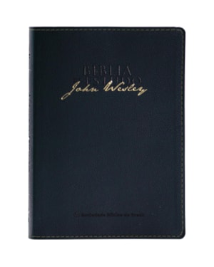 BÍBLIA SAGRADA NAA DE ESTUDO JOHN WESLEY, LETRA REGULAR, COM MAPA, CAPA COURO SINTÉTICO AZUL: NOVA ALMEIDA ATUALIZADA (NAA)