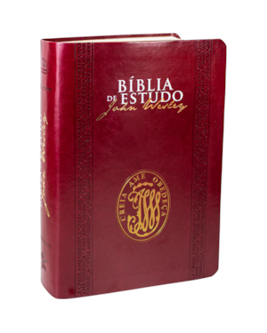 BÍBLIA SAGRADA NAA DE ESTUDO JOHN WESLEY, LETRA REGULAR, COM MAPA, CAPA COURO SINTÉTICO VINHO: NOVA ALMEIDA ATUALIZADA (NAA)