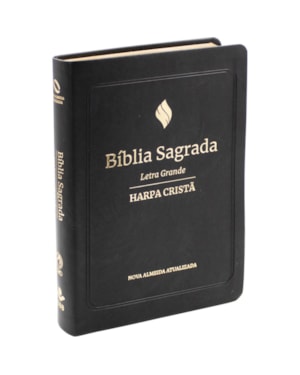 BÍBLIA SAGRADA NAA DE ESTUDO, LETRA GRANDE, COM HARPA CRISTÃ, COM MAPA, CAPA COURO SINTÉTICO PRETA: NOVA ALMEIDA ATUALIZADA (NAA)
