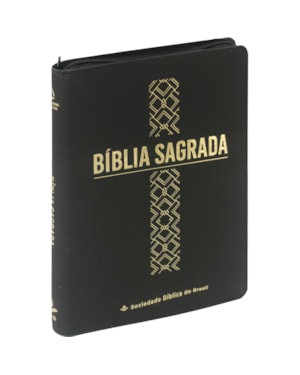 BÍBLIA SAGRADA NAA DE ESTUDO, LETRA GRANDE, COM MAPA, COM ZÍPER, CAPA COURO SINTÉTICO PRETA: NOVA ALMEIDA ATUALIZADA (NAA)