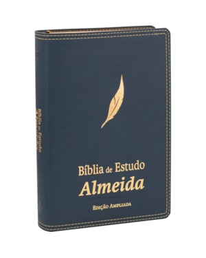 BÍBLIA SAGRADA NAA DE ESTUDO, LETRA REGULAR, COM MAPA, TAMANHO GIGANTE, CAPA COURO SINTÉTICO AZUL: NOVA ALMEIDA ATUALIZADA (NAA)