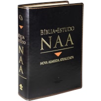 BÍBLIA SAGRADA NAA DE ESTUDO, LETRA REGULAR, COM MAPA, TAMANHO GIGANTE, CAPA COURO SINTÉTICO PRETA: NOVA ALMEIDA ATUALIZADA (NAA)