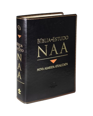 BÍBLIA SAGRADA NAA DE ESTUDO, LETRA REGULAR, COM MAPA, TAMANHO GIGANTE, CAPA COURO SINTÉTICO PRETA: NOVA ALMEIDA ATUALIZADA (NAA)